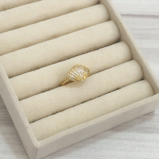 Anillo Concha De Mar Microcircon