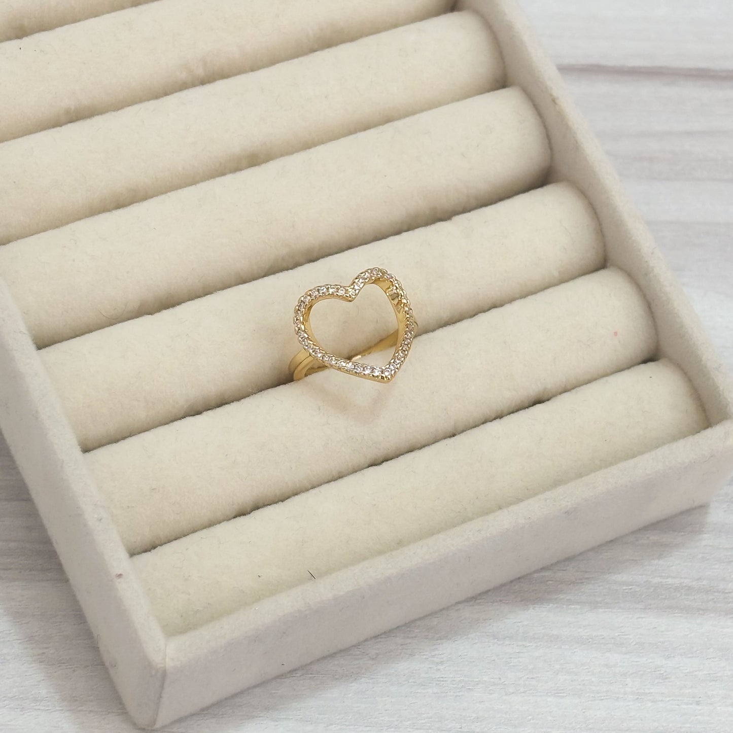 Anillo Corazon Silueta Microcircon