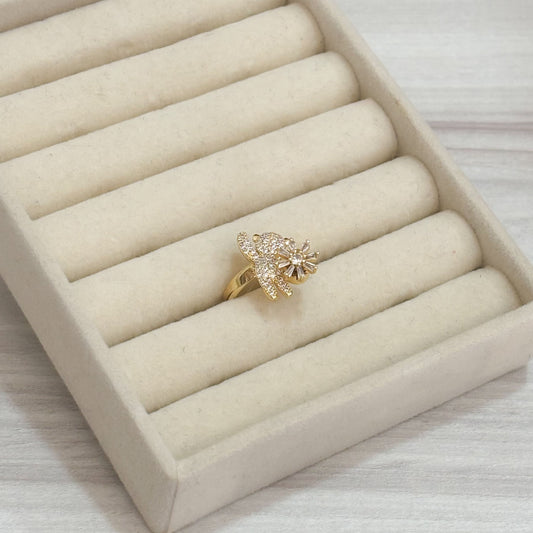 Anillo Oso Flor Antiestres