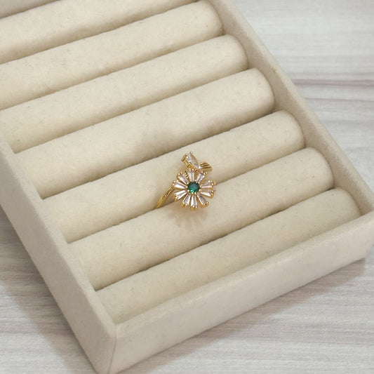 Anillo Flor Cristal Antiestres