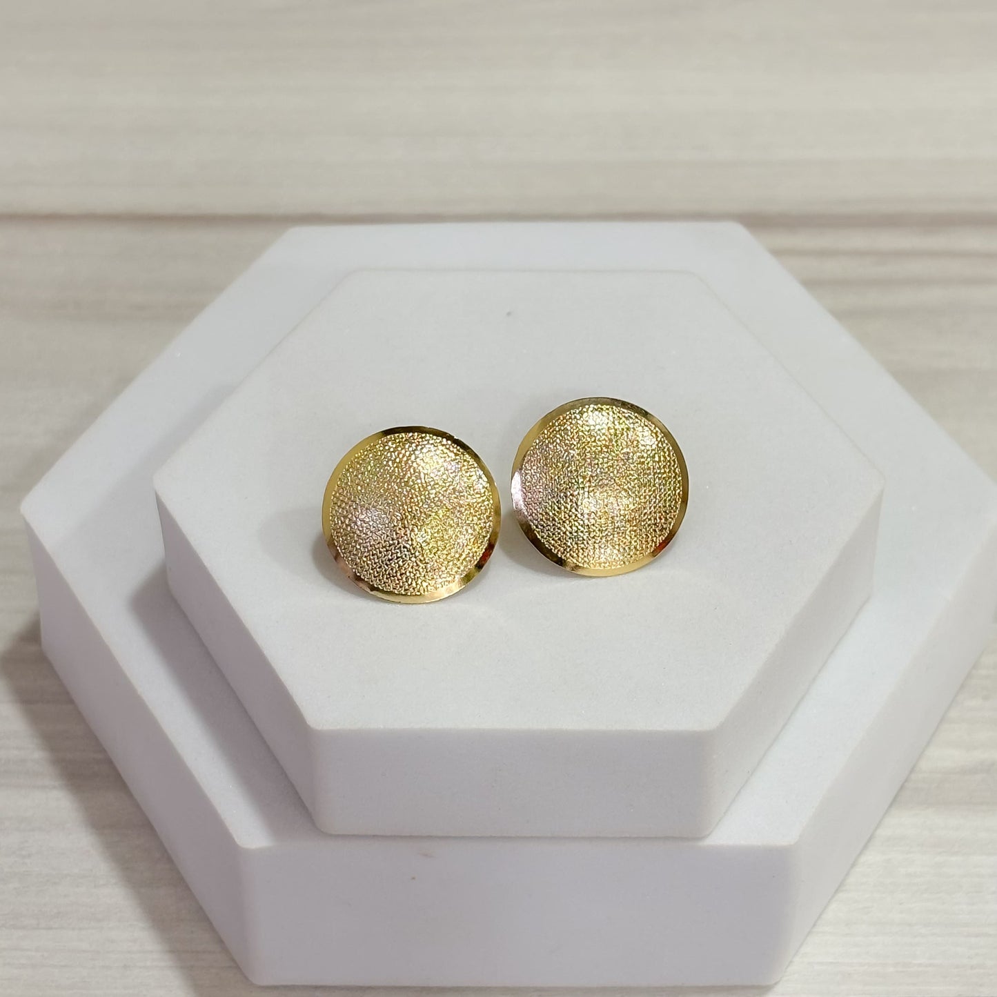 Topos Boton Textura Bronce