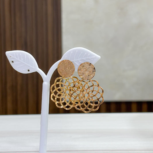 Topos Circulo Doble Filigrama Bronce