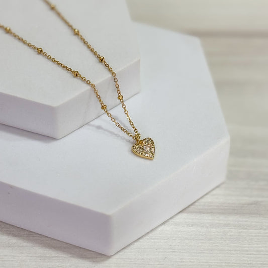 Cadena Corazon Circon Mini